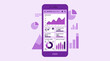 © Abhinaya Project - Mobile phone with infographic on screen.