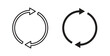 © rupa - Refresh icon linear pictogram. Editable Stroke. Isolated Vector Illustration.