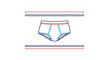 © Wuxa - Men's Underwear Icon, Briefs Outline, Minimalist Style, Fashion Design
