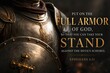 © MEO - Spiritual Armor: Ephesians 6:11 Scripture Art, God's Full Armor Against Evil Schemes, Powerful Christian Typography.