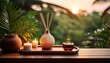 © Timothy - aroma diffuser and candle tray in relaxing oasis focused atmosphere