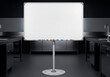 © MSTHAMIDA - Empty whiteboard on a stand in a laboratory setting with whiteboard presentation education laboratory experiment research equipment information teaching classroom business technology