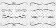 © line pro - Elegant ornamental text dividers and decorative borders set with vintage flourish design elements, Elegant set of black decorative flourishes and calligraphic dividers for formal document headers book