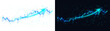 © Raihan Alam - A PNG image of A dynamic digital financial chart with glowing blue candlestick bars and an upward trending arrow, indicating business growth on transparent background. on transparent background