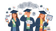 © narastockimages - Recent graduates face the daunting reality of the job market, experiencing anxiety and stress over rejections and the uncertain path after earning their degrees