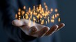 © Vanderlei - Hand holding glowing network of people connections and data points