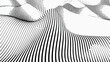 © ROWSHONARA - Dynamic Abstract Black and White Striped Geometric Wave Pattern