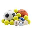© PEE PHIBAN - Assorted sports balls grouped together on transparent background