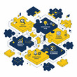 © Dayah - Business Strategy Puzzle: Innovation, Growth, Data Analysis, Global Connect