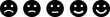 © kalam - Set of five feedback smiley face icons showing mood rating isolated on transparent background