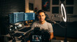 © Vector Flare - Young Professional Male Content Creator Recording Educational Programming Tutorials in a Modern Home Office Studio Setup