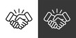 © Kholifah rokhman - Handshake Black And White Multiple Style Icon Set Collection Pack Vector Illustration