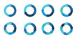 © Jerrymoon - Colorful circle arrow charts. Multicolor spinning arrows, repeat circle and reload icon vector set. Circle arrows icon set. Business strategy workflow process infographic elements, circular diagrams.