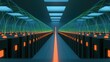 © Arifah - Rows of glowing servers in a futuristic digital data center, connected by light