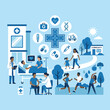 © Fiona - A graphic illustration of healthcare, community and healthy living concepts