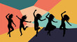 © imron - Group of young women dancing and having fun together.