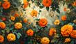 © BerkahBerkat - Flores laranja vibrantes e folhagem verde
