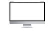 © Dilshad - Modern desktop computer monitor with blank white screen for mockup