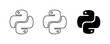 © RAFIA - Python Logo Icons, Programming Language Symbols, Software Development Graphics