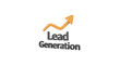 © afriza - Lead generation text with rising growth arrow