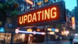 © Ilja - Vibrant Urban Night Scene with Dynamic Electric Billboards Displaying Real-Time Updates in Cityscape