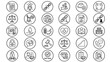 © Abdul - Legal rights and regulatory enforcement outline icon set for law firms, compliance training, and judicial governance platforms