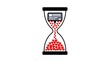 © Sri - Creative Hourglass Graphic Design with Comment Icon on Top and Falling Love Hearts Representing Social Media Time, Digital Engagement, Validation Over Time, and Internet Attention Economy Concept