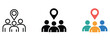 © Vector Lab 04 - Social participation icons featuring abstract human figures and community engagement symbols for civic involvement, collaboration, and local interaction concepts.