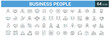 © Rayhan - Corporate business people and professional team management line icon set for design