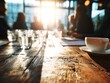 © Rafi - Blurred morning light illuminates a table with glasses and a coffee cup