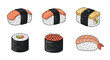 © Floral - Assorted sushi rolls and sashimi, Japanese cuisine, fresh seafood, boat, rice, seaweed, salmon, tuna, eel, roe, cuisine, tasty, gourmet, dish, healthy, meal, food, salted, dinner, snack