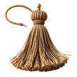 © Muhd - Close-up of a classic, ornate tassel with a looped cord and wooden accents
