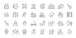 © Bezvershenko - Kids Activities icons in line design. kids, activities, children, play, learning, fun, creativity on white background vector. Kids Activities editable stroke icon