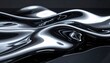 © IsyrafSyafi - Flowing Liquid Silver Metal Surface Abstract Reflections