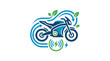 © pupuk - Electric motorcycle eco friendly transportation concept.