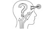 © SHYFUL_STUDIO - A human head in profile with a question mark and target arrows