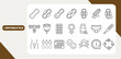 © Kingko - Menstruation, period and menses concept editable stroke outline icon isolated on white background flat vector illustration.