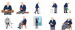 © Peony02 - Senior Man Daily Routine Activities and Lifestyle Flat Vector Illustration Set