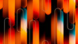© Pardina Studio x Katya D/Stocksy - Vibrant Orange Abstract Diagonal Geometric Pattern With Rounded Bars