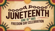 © FHGrafixx - Vintage Juneteenth Freedom Day Celebration Poster with Broken Chain