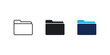 © AirVictorPro - Folder icons set, File organization symbols, Document tab. vector illustration