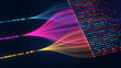 © KanawatTH - Abstract big data visualization with colorful data streams, binary code, analytics, machine learning, data processing, and digital network technology background. 3d rendering