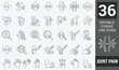 © Zilkasun - Joint pain thin line icon . Rheumatism concept . Editable stroke . Vector .