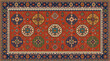 © izzstudio - Intricate oriental rug with geometric medallions, decorative borders, and rich earthy hues.