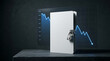 © Gary - Locked loan folder shrinking chart isolated on a clean white background