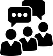 © Volodymyr - People group icon set team worker user. Communication, people talking, group discussion and collaboration icon set. User profile symbol. Group of people or group of users. Persons symbol. Vector.