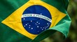 © Aunik - Brazilian flag waving with ordem e progresso motto and 27 stars
