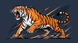 © Ivan - Aggressive Charging Tiger Vector Illustration.