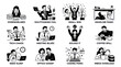 © heru - Workplace Stress and Office Life: Funny Illustrations of Work Chaos