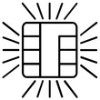 © Ariful Islam  - Modern vector illustration of a credit card microchip square line icon, clean business payment graphic, professional finance symbol, electronic chip element for digital banking and commerce.